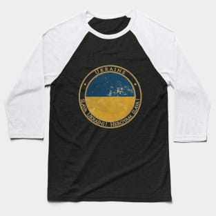 Vintage Ukraine Europe European EU Flag Baseball T-Shirt